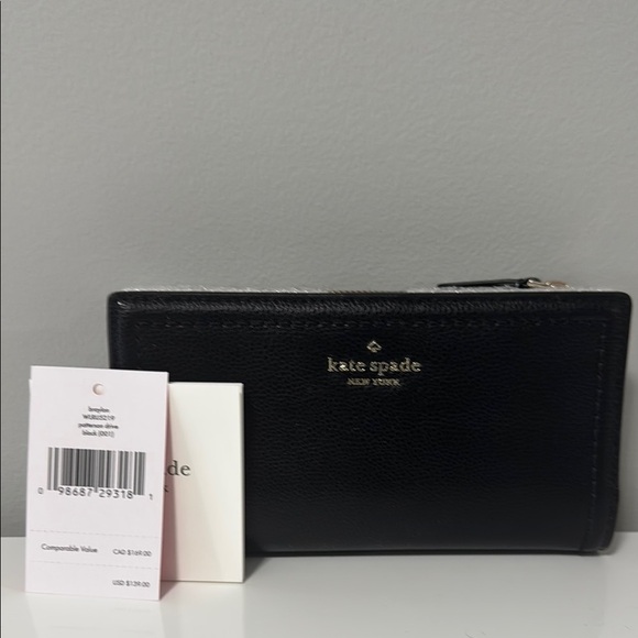Kate Spade Black Zip Wallet - Picture 1 of 5